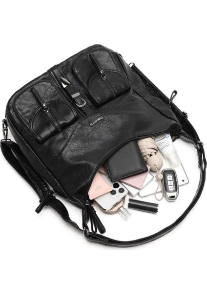 Yıkama Deri Hem Sırt Hem Omuz Kadın Çantası 21-K Barcelona 1936 indirimleri