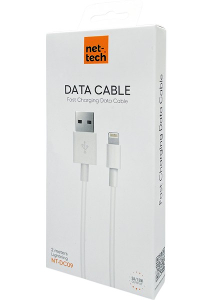 NT-DC09 2.4A Plastik 200 cm Lightning Şarj ve Data Kablosu (Beyaz) modelleri
