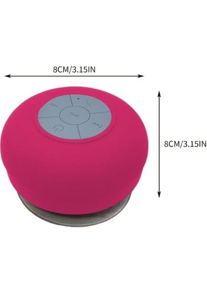 Vakumlu Su Geçirmez Bluetoothlu Mini Duş Hoparlörü