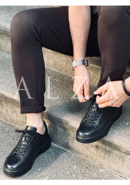 Hakiki Deri Erkek Sneaker Ayakkabı