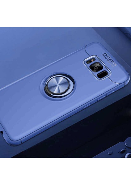 Galaxy S8 Plus Kılıf Yüzüklü Standlı Renkli Kırılmaz Esnek Silikon Ravel Silikon Kapak