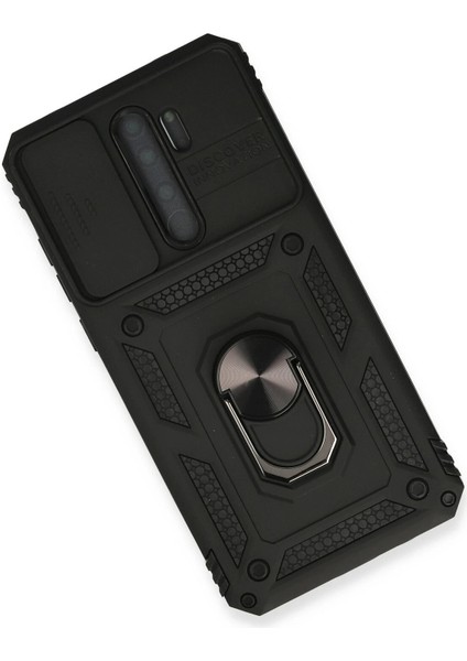 Xiaomi Redmi Note 8 Pro Kılıf Pars Lens Yüzüklü Silikon - Siyah Inslm