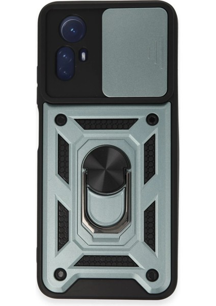 Xiaomi Redmi Note 12S Kılıf Pars Lens Yüzüklü Silikon - Yeşil Inslm