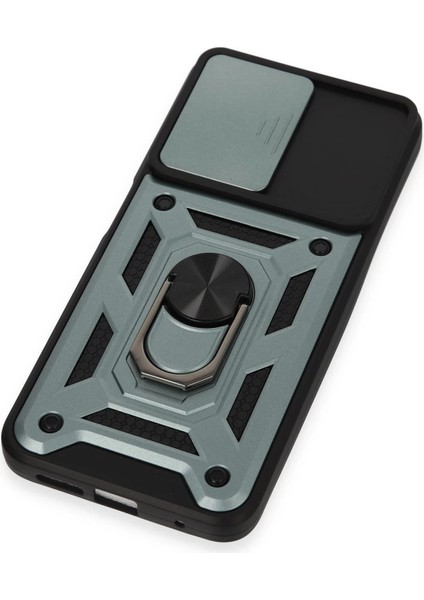 Xiaomi Redmi Note 12S Kılıf Pars Lens Yüzüklü Silikon - Yeşil Inslm