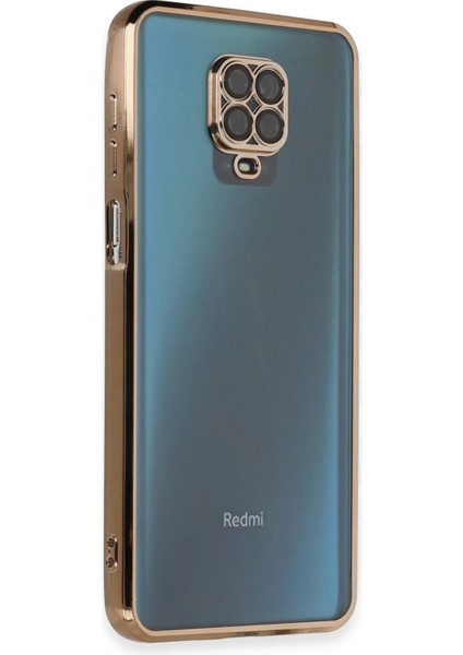 Xiaomi Redmi Note 9 Pro Kılıf Razer Lensli Silikon - Gold Inslm