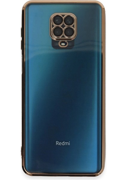 Xiaomi Redmi Note 9 Pro Kılıf Razer Lensli Silikon - Gold Inslm