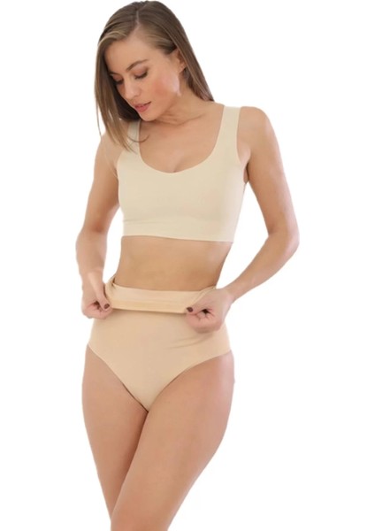 Lazer Kesim Yüksek Bel Slip Korse