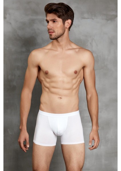 Erkek Torbalı Pamuk Beyaz Boxer 1500-Ch