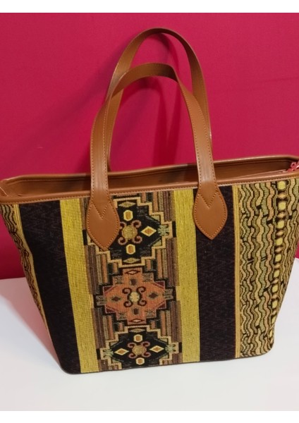 👜 Etnik Desenli El Yapımı Kadın Kol Çantası – “toprak ve Işık”