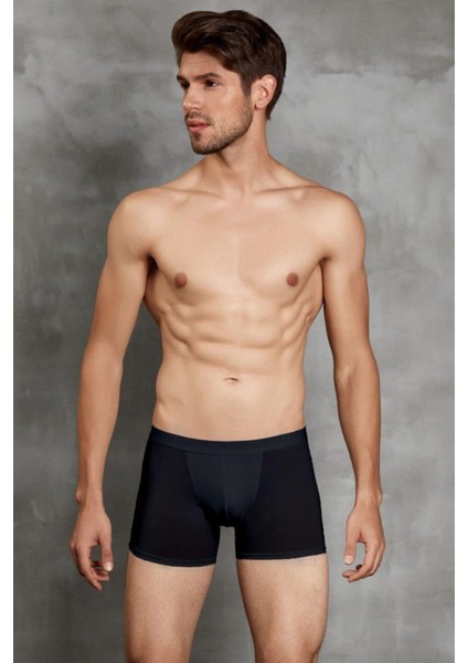 Erkek Pamuk Torbalı Normal Paça Siyah Boxer 1500