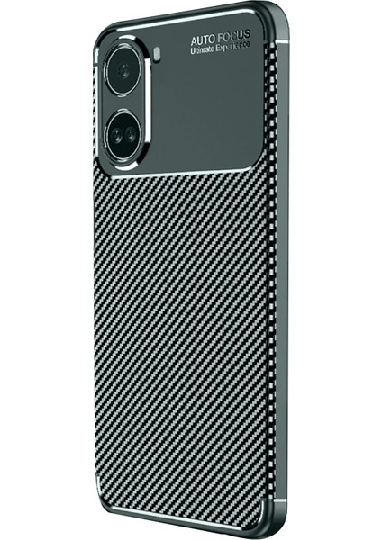 Xiaomi Poco X7 Pro Kılıf Auto Focus Karbon Kapak - Koyu Yeşil Inslm