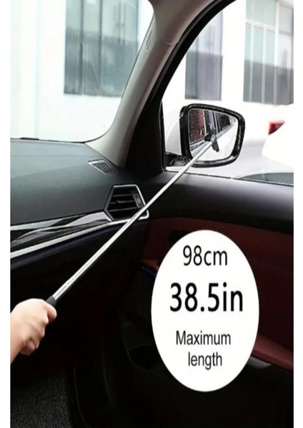 98 cm Uzayabilen Dikiz Yana Sileceği Teleskopik Araba Ayna Camı Temizleme Aparatı fırsatları