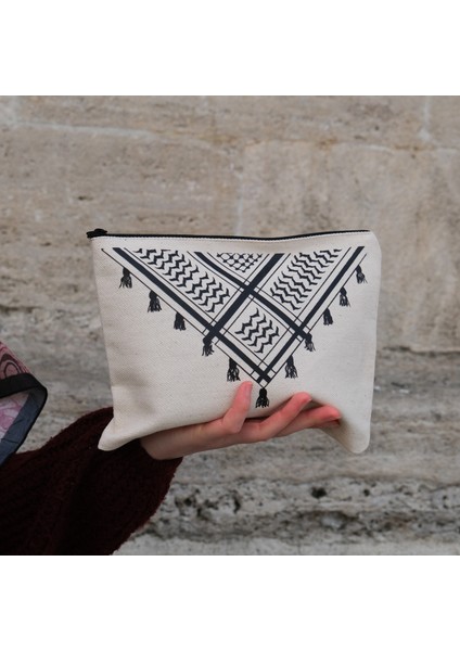 Kefiye Clutch Beyaz