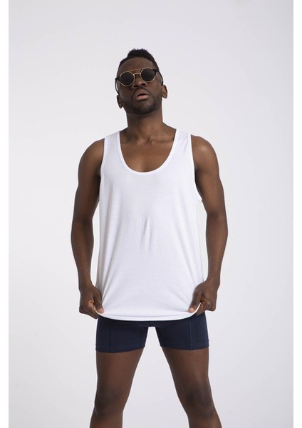 Loose Fit 2'li Beyaz Atlet 9225