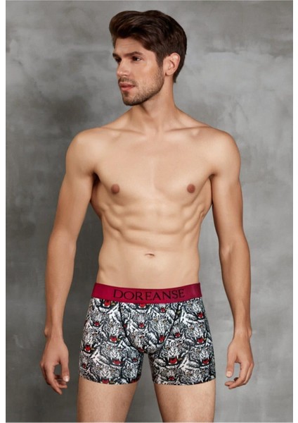 Erkek Modal Çok Renkli Baskılı Boxer 1812