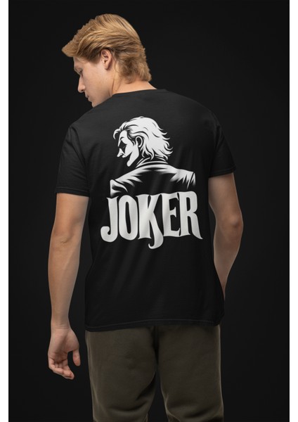 joker Baskılı 30/1 Supreme Oversize Siyah T-Shirt