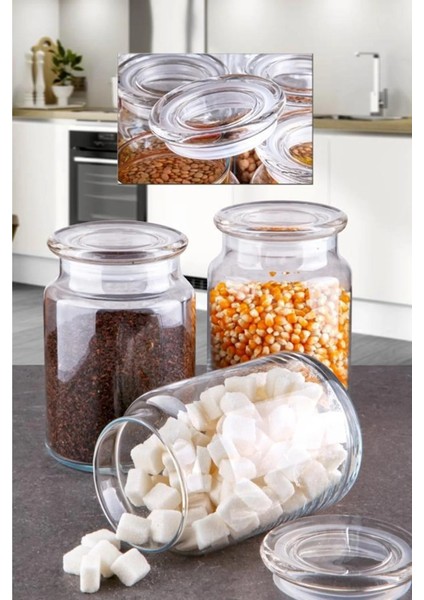 24'lü Vakumlu Cam Kapaklı Cam Kavanoz 800 ml modelleri