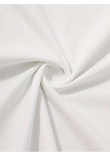 Baskılı Oversize Bisiklet Yaka T-Shirt - Beyaz fırsatları