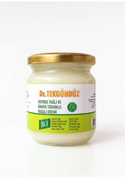 Doğal Masaj Kremi 210 ml Kuyruk Yağı & Bamya Tohumu