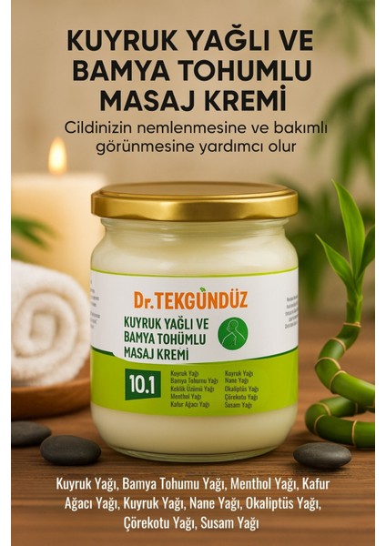 Doğal Masaj Kremi 210 ml Kuyruk Yağı & Bamya Tohumu fiyatları