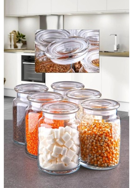 9'lu Vakumlu Cam Kapaklı Cam Kavanoz 800 ml modelleri