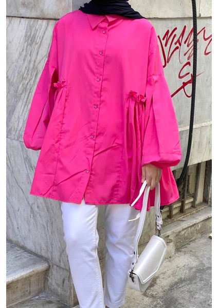 Lopez Balon Kol Tunik Fuşya fırsatları