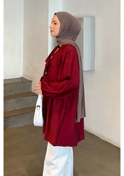 Ön Bağlamalı Iki Parça Ceket Bordo fiyatları