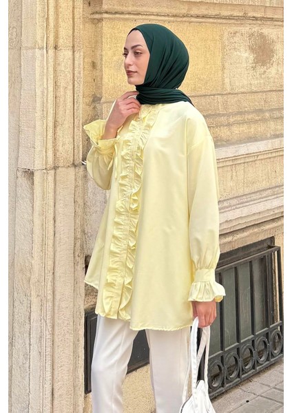 Flores Fırfırlı Tunik Sarı fiyatları