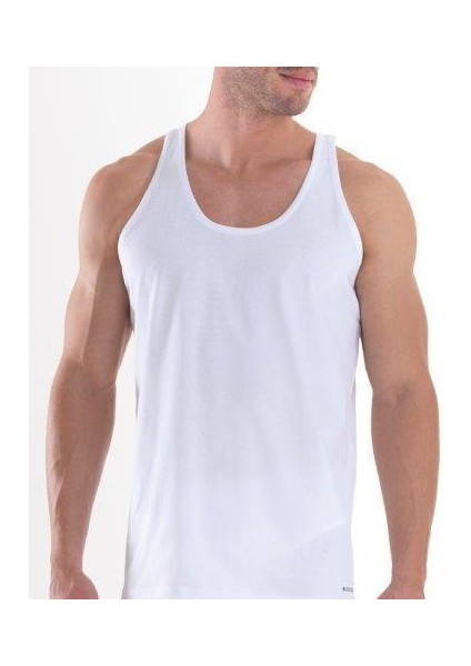 Erkek Atlet 2'li Paket Loose Fit 9225 - Beyaz