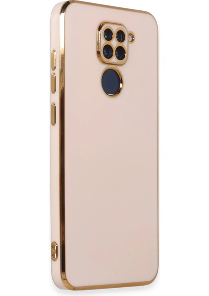 Xiaomi Redmi Note 9 Kılıf Volet Silikon - Pembe Inslm