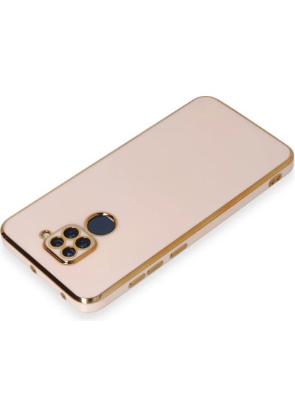 Xiaomi Redmi Note 9 Kılıf Volet Silikon - Pembe Inslm