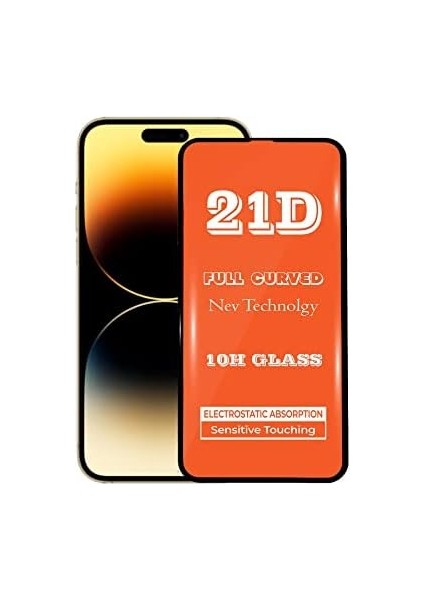 Iletişim Apple iPhone 14 Pro Tam Kaplayan 21D Temperli Ekran Koruyucu Cam