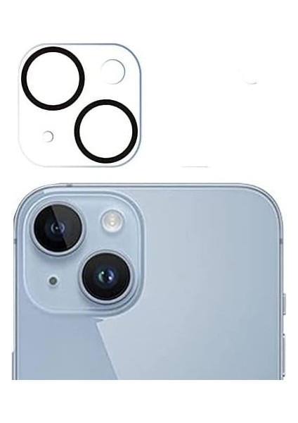 Trend iPhone 14 ve 14 Plus Uyumlu Kamera Lens Koruyucu Temperli Cam Kamera Koruyucu 9h Sertlik Hd Şeffaf Kamera Lens Kapağı Cam Film