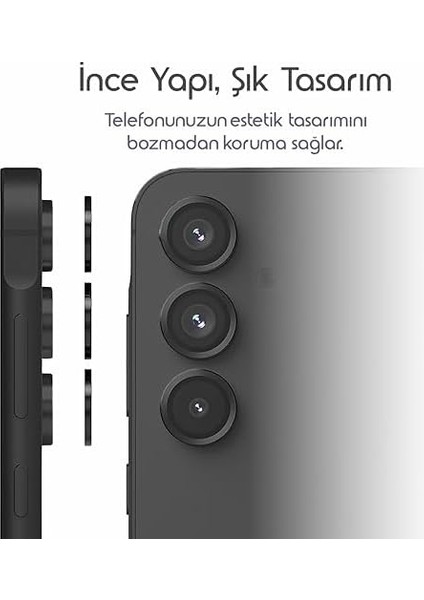 Samsung Galaxy A35 Için Kamera Koruyucu Otomatik Hizalama Aparatlı 9h Safir Cam Lens Koruyucu Görüntüyü Bozmayan Çizilme ve Düşmeye Karşı Koruyan Alüminyum Alaşım Çerçeveli Lens Kiti modelleri