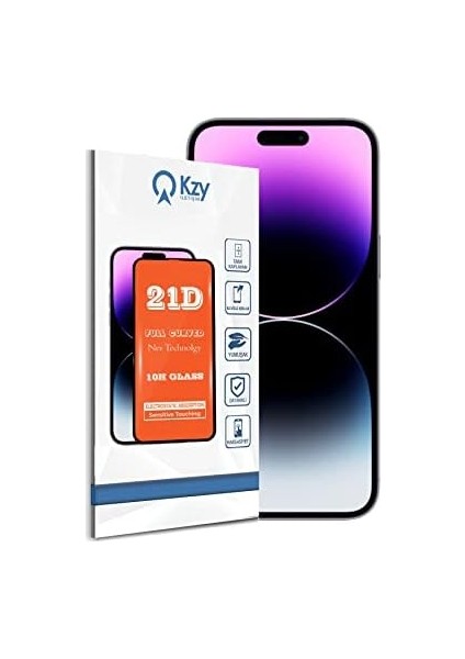 Iletişim Apple iPhone 14 Pro Max Tam Kaplayan 21D Temperli Ekran Koruyucu Cam