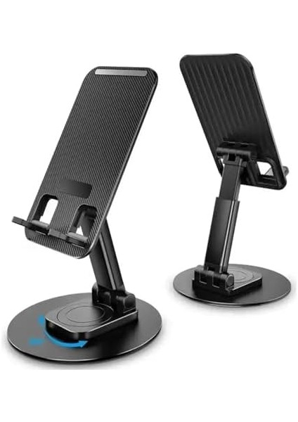 Masaüstü Telefon Tutucu, Ayarlanabilir ve Katlanabilir Tasarım, Ergonomik ve Dayanıklı, Tüm Telefon Modelleri ile Uyumlu, Hafif ve Taşınabilir, Şık ve Pratik Kullanım (Siyah)