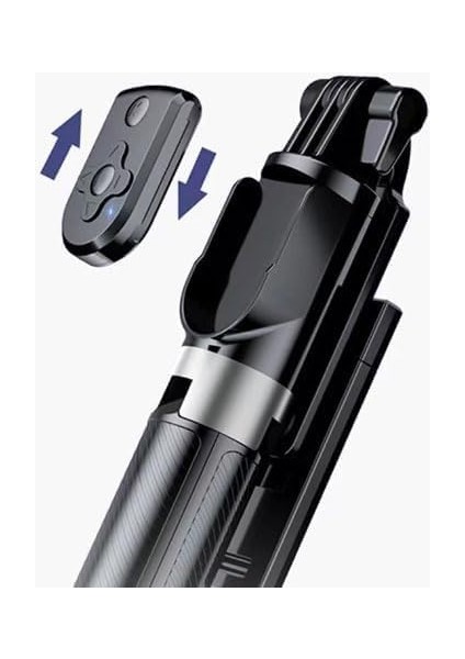 Tripod ve Selfie Çubuğu P170 Bluetooth Uzaktan Kumandalı Cep Telefonu Yüksekliği Ayarlanabilir Masaüstü Portatif Taşınabilir Iç ve Dış Mekan Evde Tatilde Kampda Kullanım Tripod
