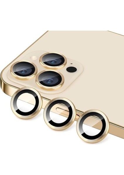 Apple iPhone 13 Pro Max iPhone 13 Pro Için Kamera Lens Koruyucu Kamera Koruyucu Ultra Ince Yüksek Kaliteli Cam Lens Mercek Koruyucu (Gold) modelleri