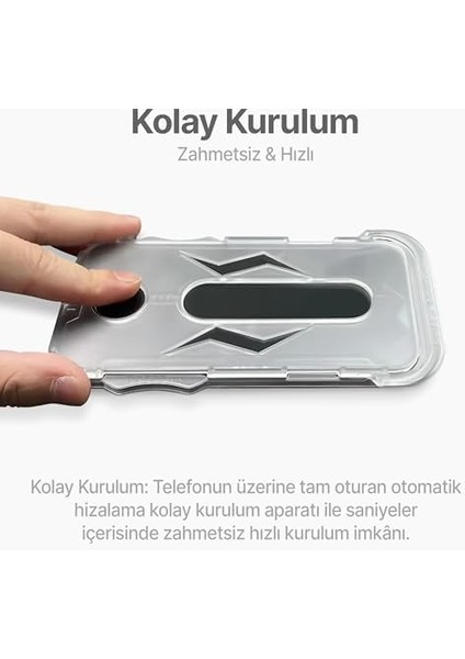 Samsung Galaxy S24 Ultra ile Uyumlu Otomatik Hizalama ve Toz Toplama Özellikli Ekstra Güçlendirilmiş Tam Koruma Sağlayan Pürüzsüz Lazer Kesim Premium Ekran Koruyucu Kırılmaz Cam modelleri