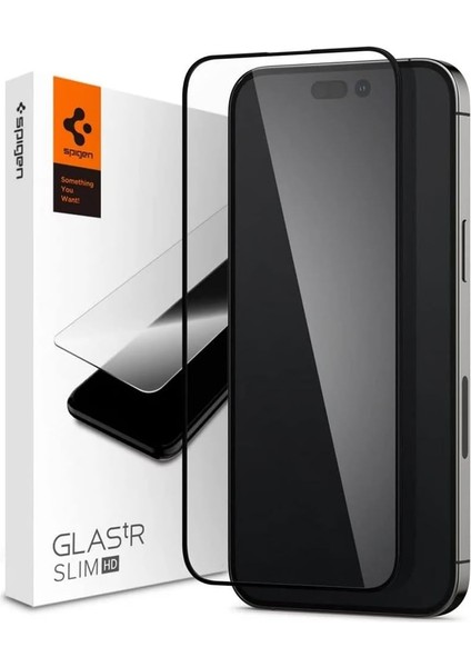 iPhone 14 Pro Cam Ekran Koruyucu Tam Kaplayan Glas.tr Slim Full Cover Black - AGL05221