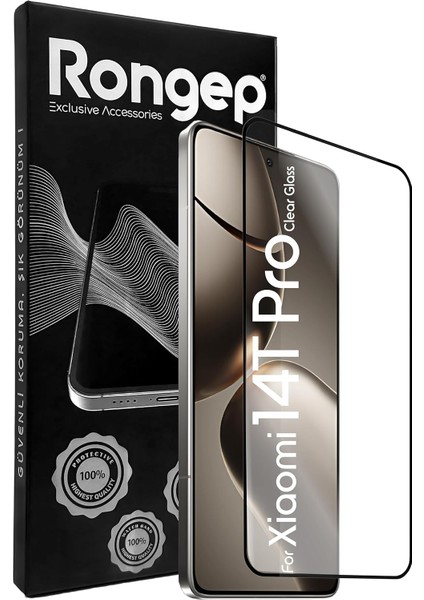 Xiaomi 14T Pro Için Ekran Koruyucu Ekranı Tam Kaplayan Anti Static 9h Sertliğinde Görüntü Kalitesini ve Dokunmatiği Etkilemeyen Darbeye Karşı Koruyan Premium Temperli Cam