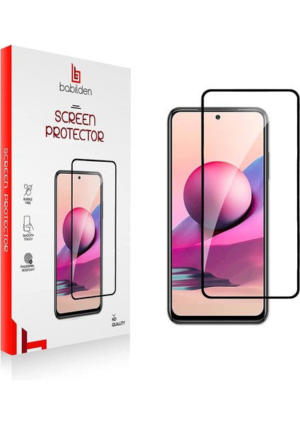Xiaomi Redmi Note 10 Pro Için Tasarlanmış Uçtan Kenara Kapsama Tam Koruma Dayanıklı Temperli Cam