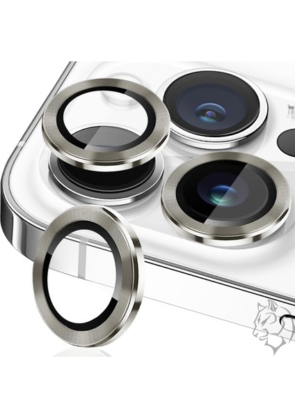 Apple iPhone 15 Pro/iphone 15 Pro Max Premıum Kamera Lens Koruyucu, [orijinal Tasarım Lens] Çizilmez 9h Temperli Cam Kamera Lens Koruyucu Metal Lens Aksesuarlar Kolay Kurulum, Gold