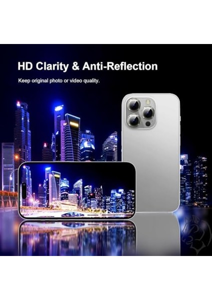 Apple iPhone 15 Pro/iphone 15 Pro Max Premıum Kamera Lens Koruyucu, [orijinal Tasarım Lens] Çizilmez 9h Temperli Cam Kamera Lens Koruyucu Metal Lens Aksesuarlar Kolay Kurulum, Gold fırsatları