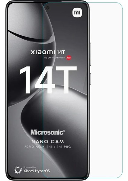Xiaomi 14T Nano Glass Cam Ekran Koruyucu [14T ile Uyumlu Ekran Koruyucu - Şeffaf]