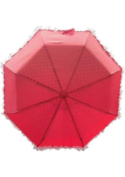 TK-3665 Katlanır Otomatik Şemsiye 8 Telli Desenli Fırfırlı indirimleri