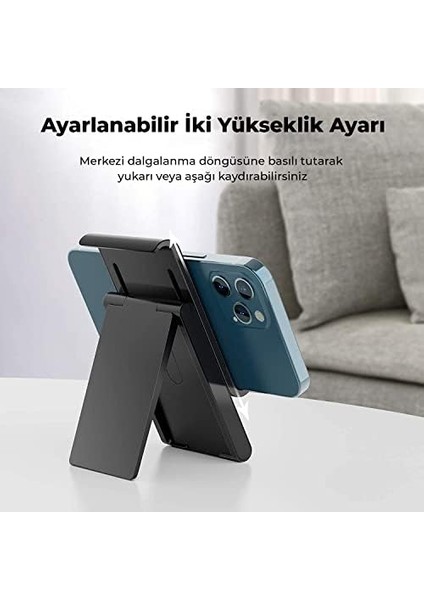 Saiji S0 Cep Telefonu Için Katlanabilir Akıllı Telefon Şarj Standı, Seyahat Standı, Mükemmel Dayanıklılık, Çalışma Masası, 4-8 Inç iPhone 14 Pro Max, 13 ile Uyumlu