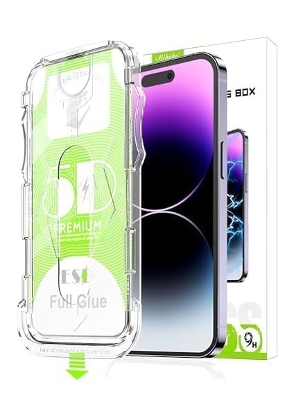 Giyim & Aksesuar Apple iphone 16 Pro Max (6.9) Inç ile Uyumlu Cam Ekran Koruyucu Kolay Kurulum Aparatlı Tam Uyumlu Glass Full Cover (Iphone 16 Pro Max (6.9))