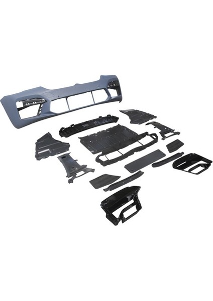 Bmw 5 Seri G30 20/22 Ön Tampon Gri̇ (Izgaralı/si̇s Kapaklı/sensör Deli̇kli̇) (F90/M5/LCI) modelleri