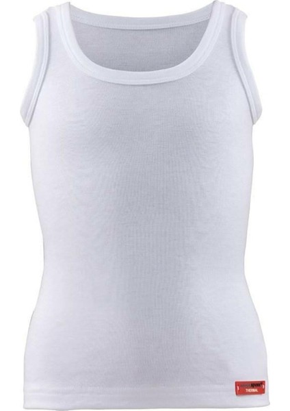 Black Spade 9264 Unisex Çocuk Termal Atlet Beyaz